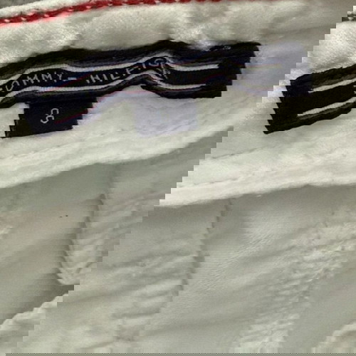 Tommy Hilfiger Γυναικείες παντελόνες μέγεθος uk 8 Λευκό 100% Ίνες Βαμβάκι Ευθεία Πόδι