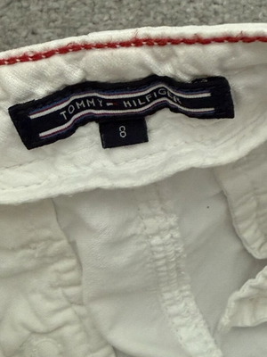 Tommy Hilfiger Γυναικείες παντελόνες μέγεθος uk 8 Λευκό 100% Ίνες Βαμβάκι Ευθεία Πόδι