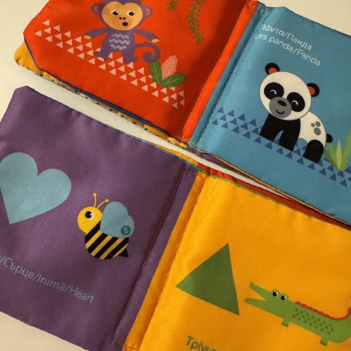 Educational booklets with animals, vegetables, colors, shapes, used, set of 8