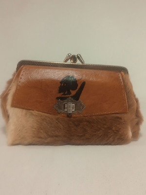 Πορτοφόλι vintage από γούνα καγκουρό μεταχειρισμένο, δεκαετίας 1950