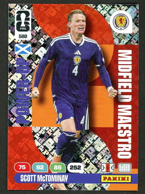 2026 Panini World Cup Adrenalyn XL #580 Mctominay Power Up pack like new