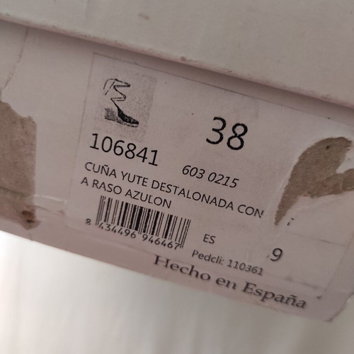 CUPLE women's satin platform espadrilles blue EU38 US8 UK5 new