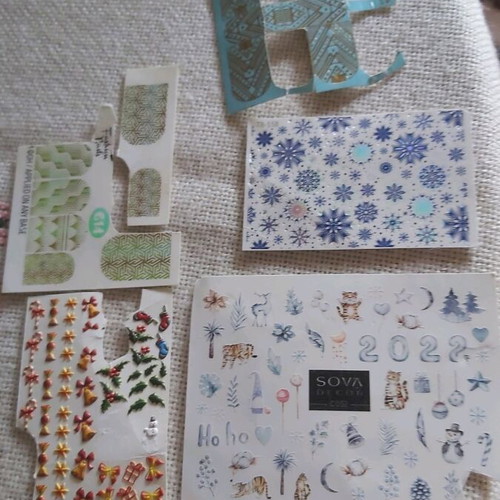 Nail tattoo stickers new, set of 5 pieces