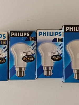 Λάμπες Philips Krypton Brilliant καινούργιες, 40W 60W 75W 100W