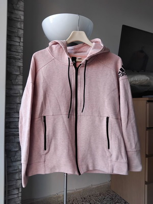 Adidas pink hoodie sweatshirt M