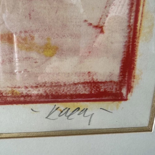 H. Karas silk screen printing like new artwork with frame