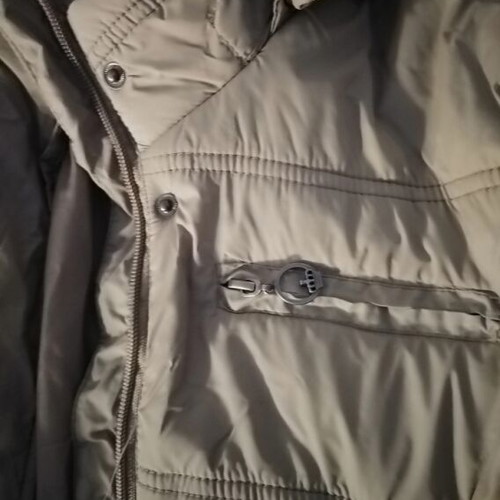Attrattivo jacket like new, gray, size L, midi length