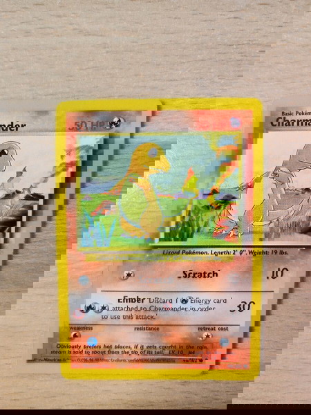 Charmander Pokemon Card 1999 edition.