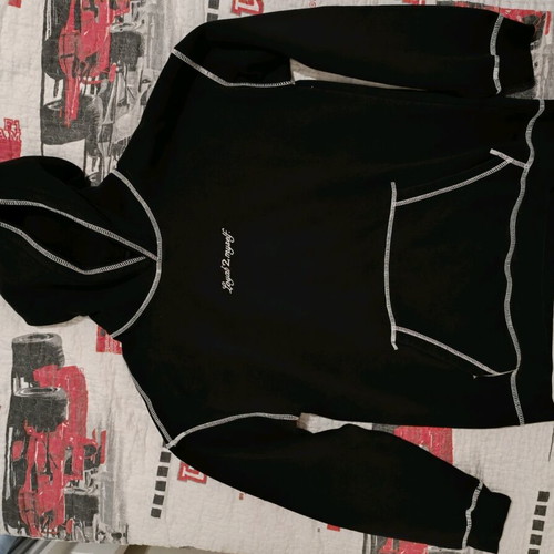 Bershka hooded sweatshirt used, size M, black