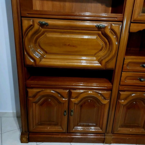 Living room unit like new, solid oak wood, 3 pieces