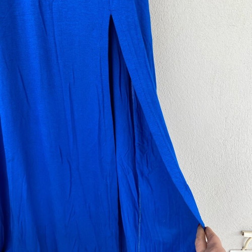 Blue long dress like new, size Small, viscose fabric