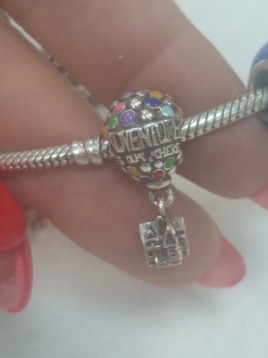 Pandora Disney Adventure Is Out There hot air balloon charm with colorful balloons