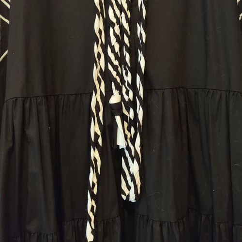 Zoya dress with embroidered elephant head sleeves, new
