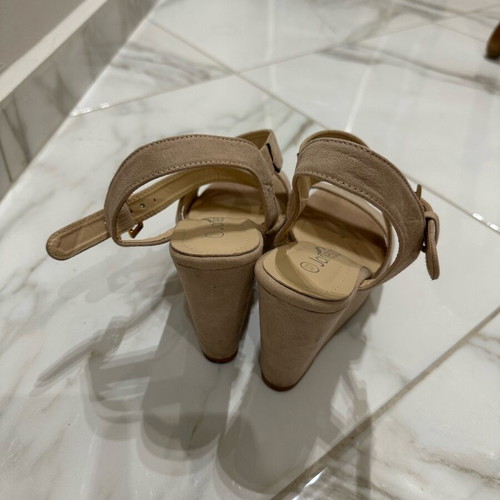 Platform sandals beige size 37 used