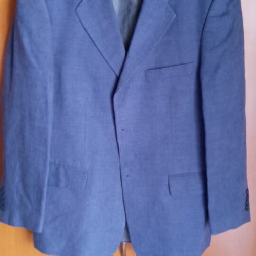 Navy & Green linen jacket medium size like new, blue
