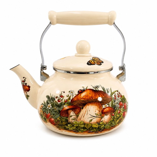 Enamel Teapot 2.5 Liters with Lid, New