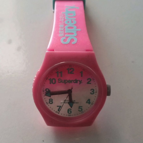 Superdry quartz women's watch like new, pink