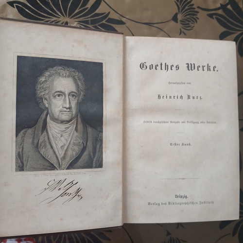 Goethe books used, 7 volumes, Leipzig editions 1850-1865