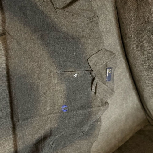 Fred Perry men's short-sleeve charcoal polo like new