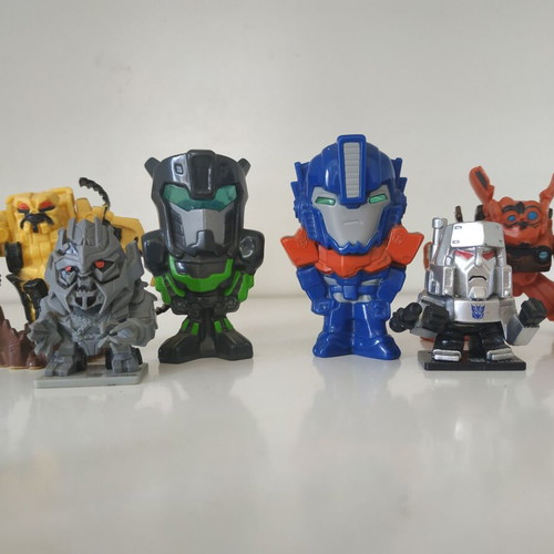 Transformers Minifigures used, Optimus Prime, Megatron, Grimlock, Mudflap & Rampage