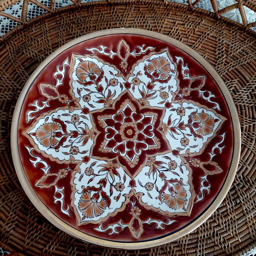 Lindos Keramik handmade ceramic decorative plate 21 cm