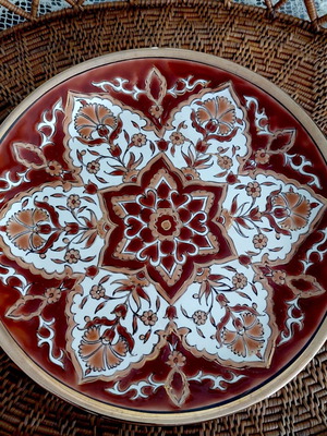 Lindos Keramik handmade ceramic decorative plate 21 cm