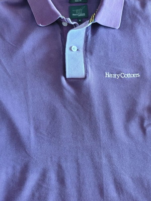 Henry Cottons men's slim fit polo shirt like new, purple, size M