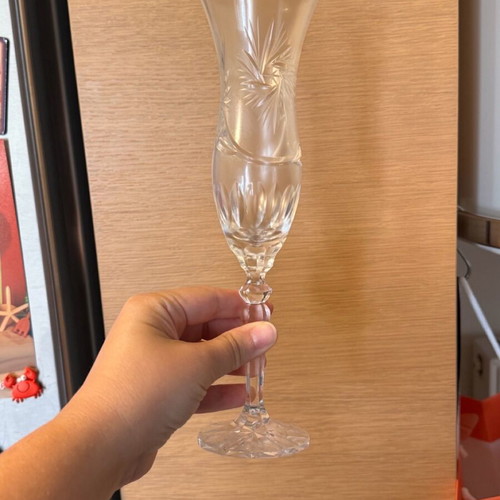 Vintage crystal glass set like new, 5 types x 6 pieces