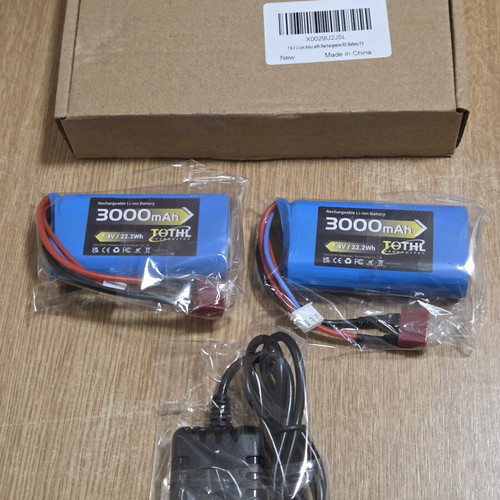 Rechargeable Li-ion Battery Pack with USB Charger, 2 Pieces