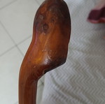 Handmade wooden walking cane