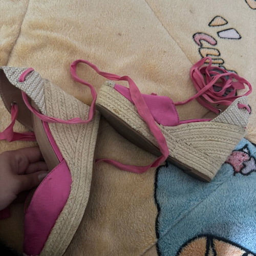 Stephan Espadrille Pumps used, pink, size 39