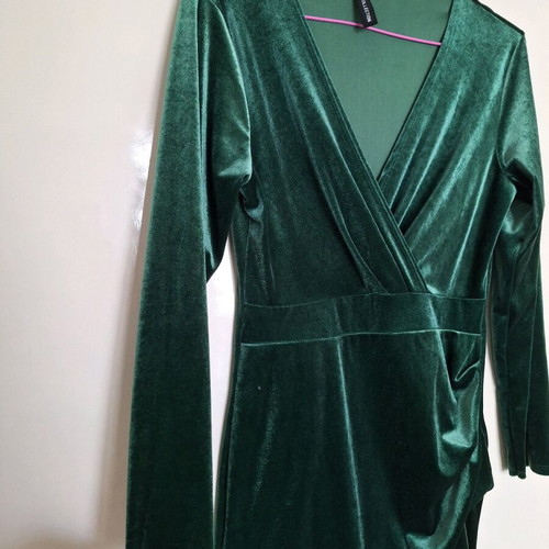 Wrap dress like new, green, size M