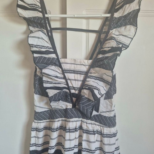 A.L.E. maxi dress beige-black cotton size L like new