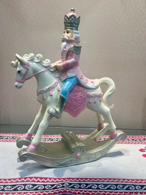 Lead soldier polyresin new 29cm on rocking horse