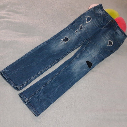 Fishbone women's pants dark blue like new, fitted and low-rise