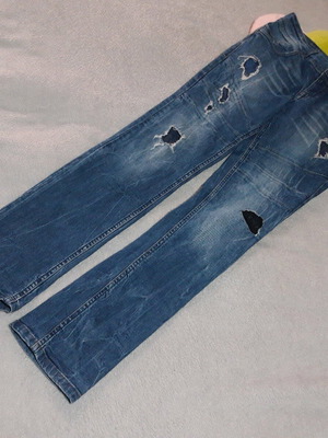 Fishbone women's pants dark blue like new, fitted and low-rise