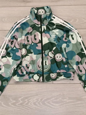 Adidas Originals Contemp Track Jacket used, multicolor with Smiley Print