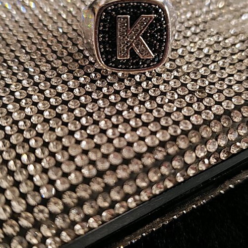 Sevalier ring new 750 K gold-plated with letter K monogram