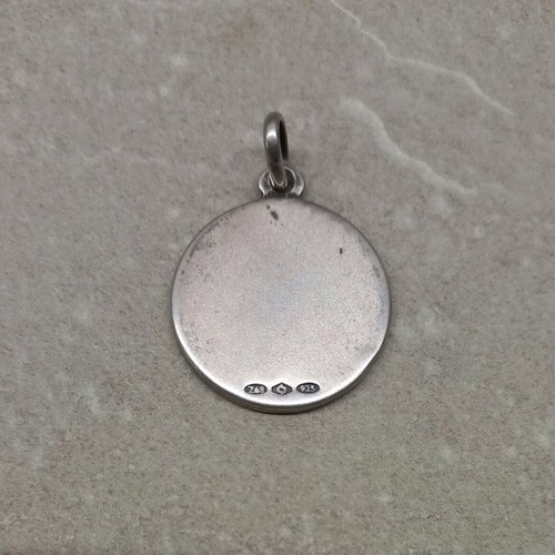 Silver Gemini zodiac pendant with enamel, 925