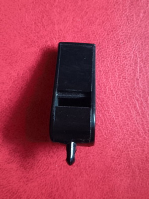 Plastic black whistle used