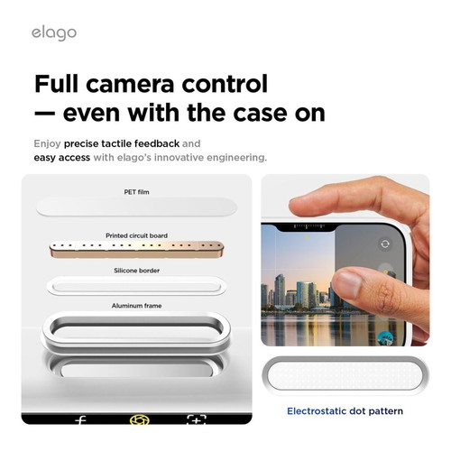 Elago Magnetic Silicone Case for iPhone Air 6.5" MagSafe White