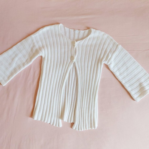 Zara knitted cardigan white like new, size 10 years