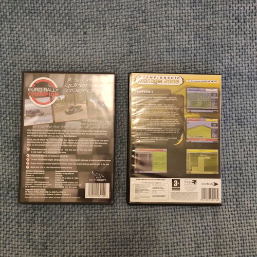 Championship Manager 2006 and Euro Rally Champion PC games