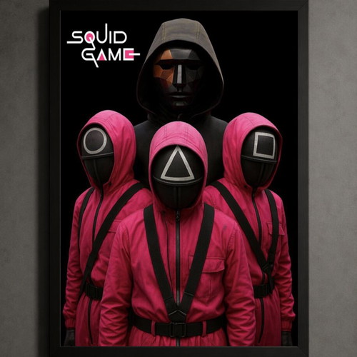 Squid Game framed print 30x40cm