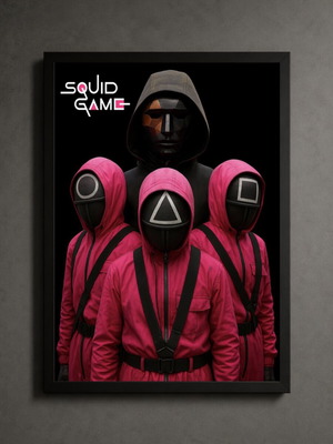 Squid Game framed print 30x40cm