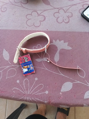 Doxtasy δερμάτινο κολάρο σκύλου ροζ 30cm x 15mm καινούργιο