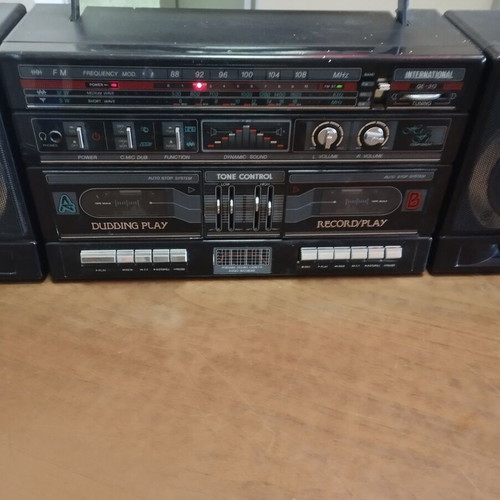 International radio cassette player used, detachable speakers