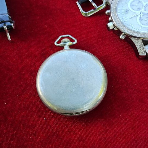 Vulcain pocket watch 1890 used, fully functional, silver color