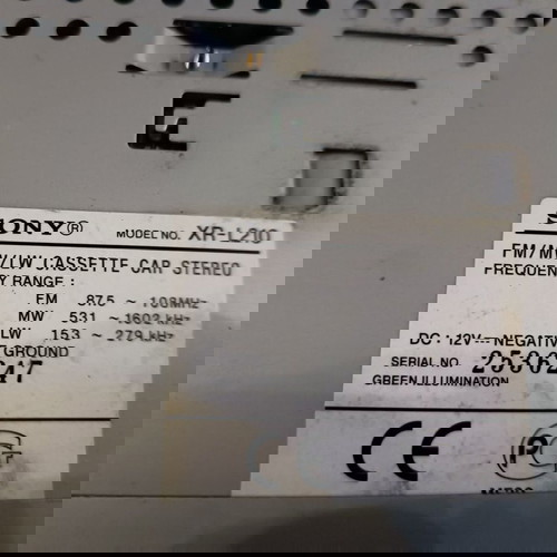 sony-ραδιοκασετοφωνο   στερεο  ΧR  L  210 αυτοκινητου-ραδιοφωνο  παγκοσμιου  ληψεως