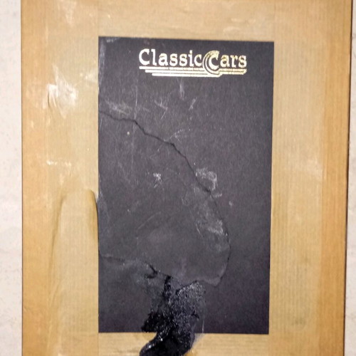 Classic Cars collectible frame with 22K gold postage stamp used